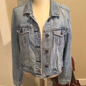 American Eagle Light Denim Jean Jacket Size XL